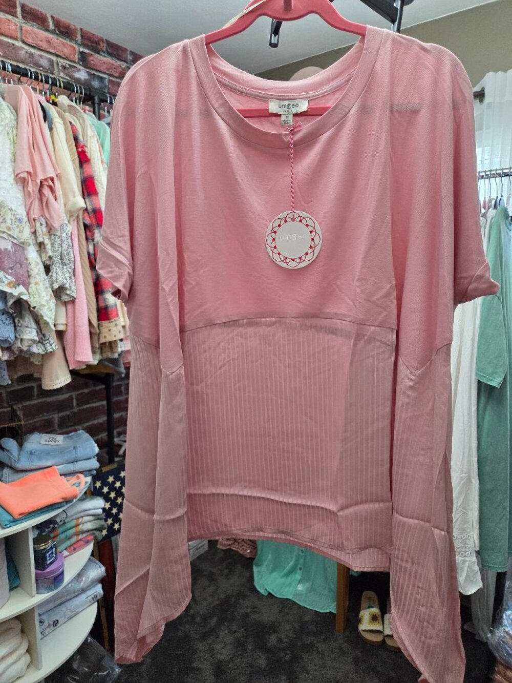 Beautiful Pink Top By Umgee, This Is A One & Done, My Last One, Very Soft.